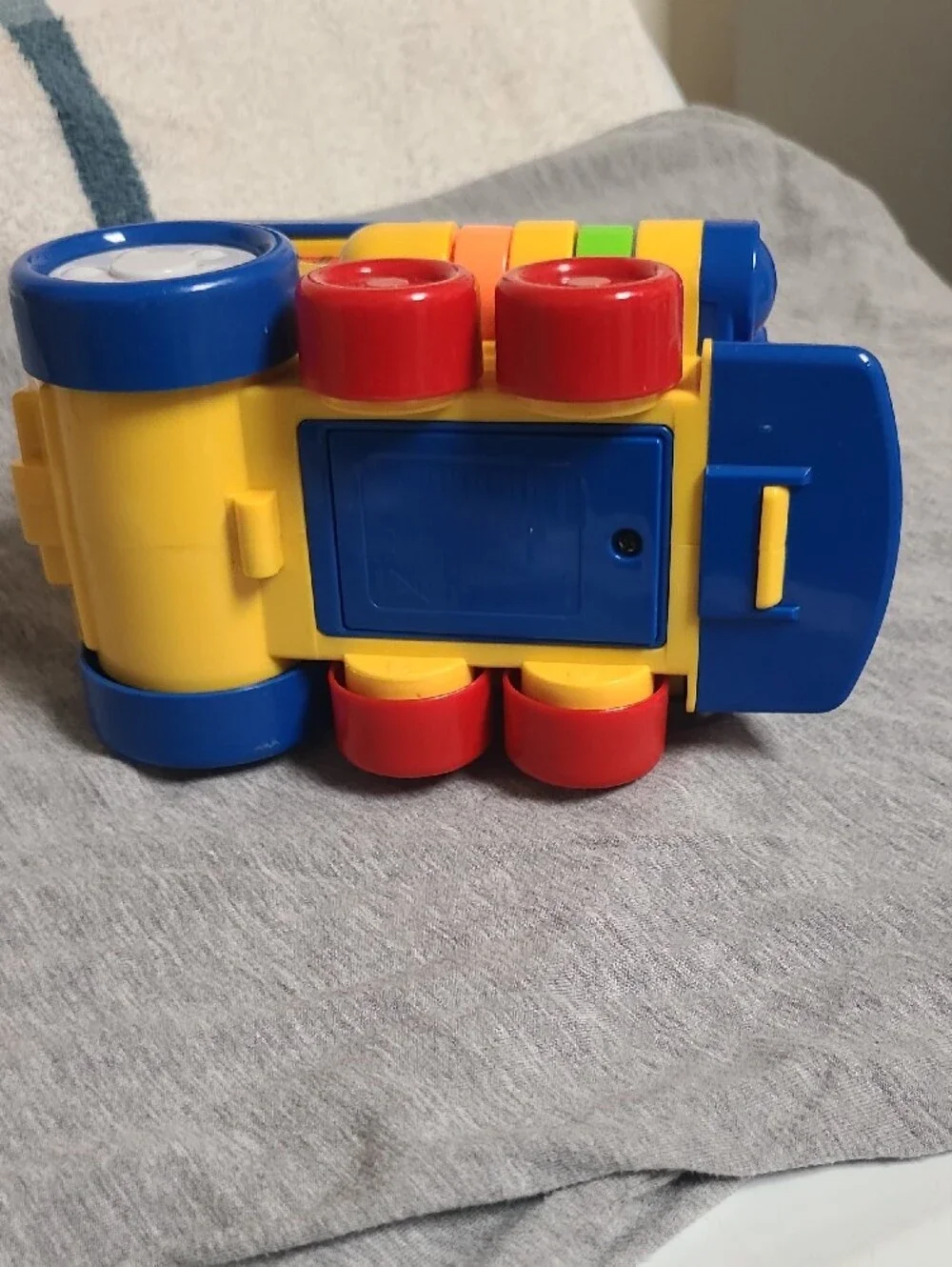Educational Yellow Toddler Train Toy with Colorful Buttons